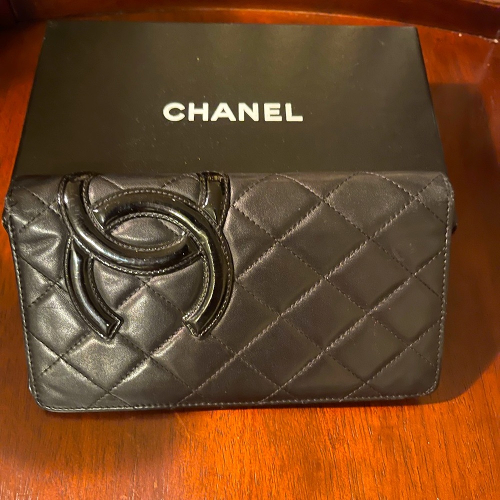Chanel Cambon CC Long Quilted Leather Wallet